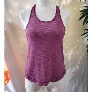 Lululemon Athletica Long Distance Tank Heathered Marvel Red Womens Size 6 Luon
